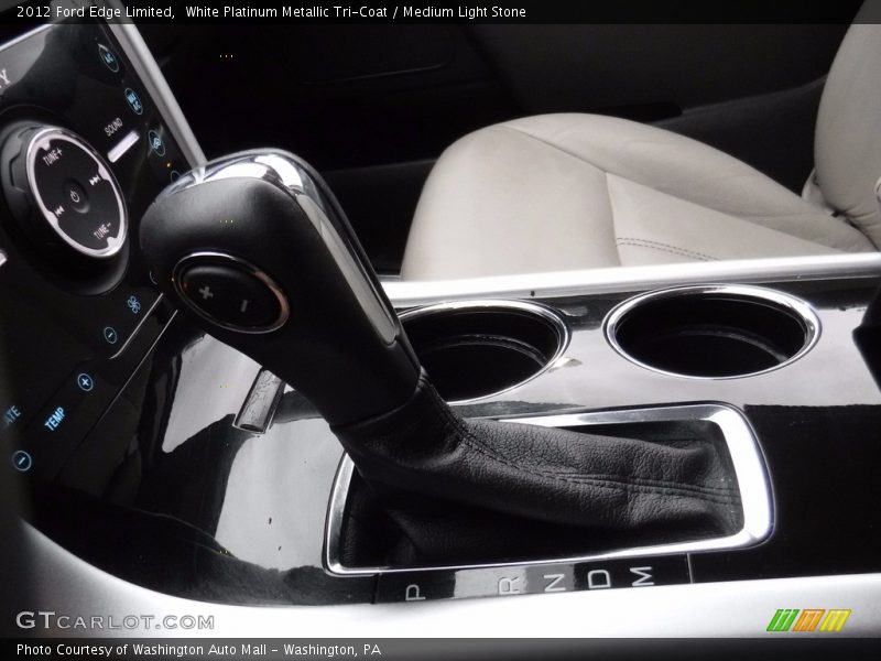 White Platinum Metallic Tri-Coat / Medium Light Stone 2012 Ford Edge Limited