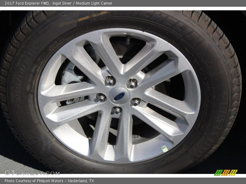 Ingot Silver / Medium Light Camel 2017 Ford Explorer FWD