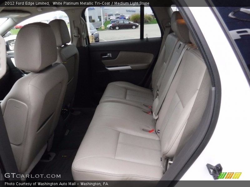 White Platinum Metallic Tri-Coat / Medium Light Stone 2012 Ford Edge Limited
