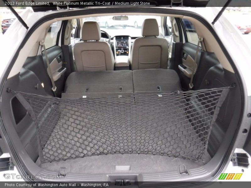 White Platinum Metallic Tri-Coat / Medium Light Stone 2012 Ford Edge Limited
