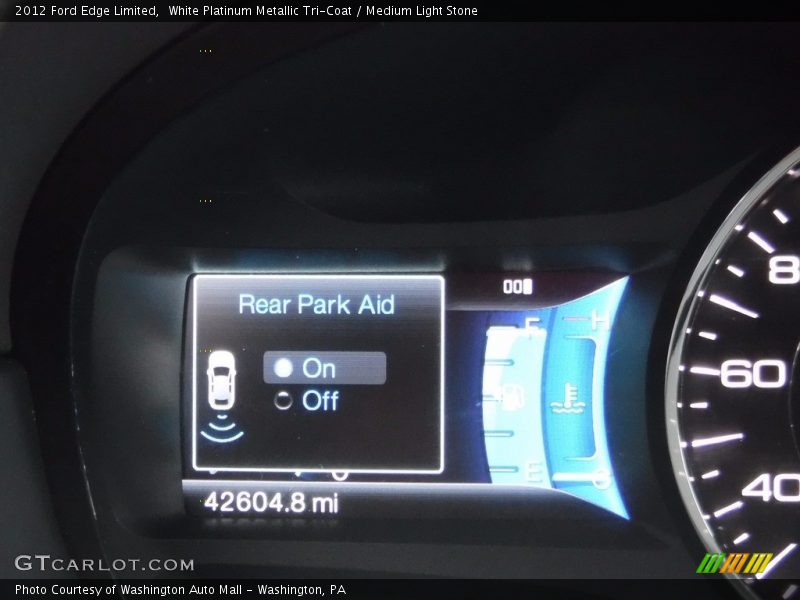 White Platinum Metallic Tri-Coat / Medium Light Stone 2012 Ford Edge Limited