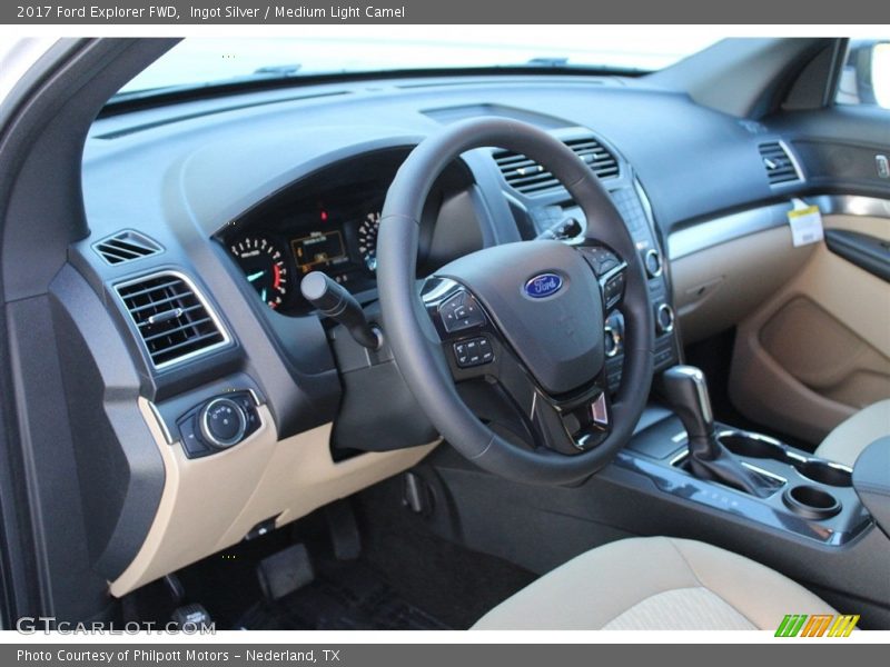 Ingot Silver / Medium Light Camel 2017 Ford Explorer FWD