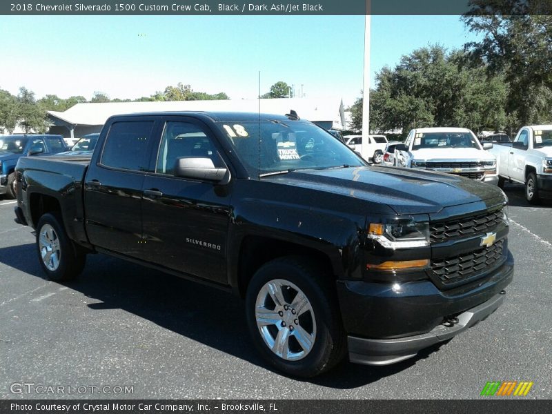 Black / Dark Ash/Jet Black 2018 Chevrolet Silverado 1500 Custom Crew Cab