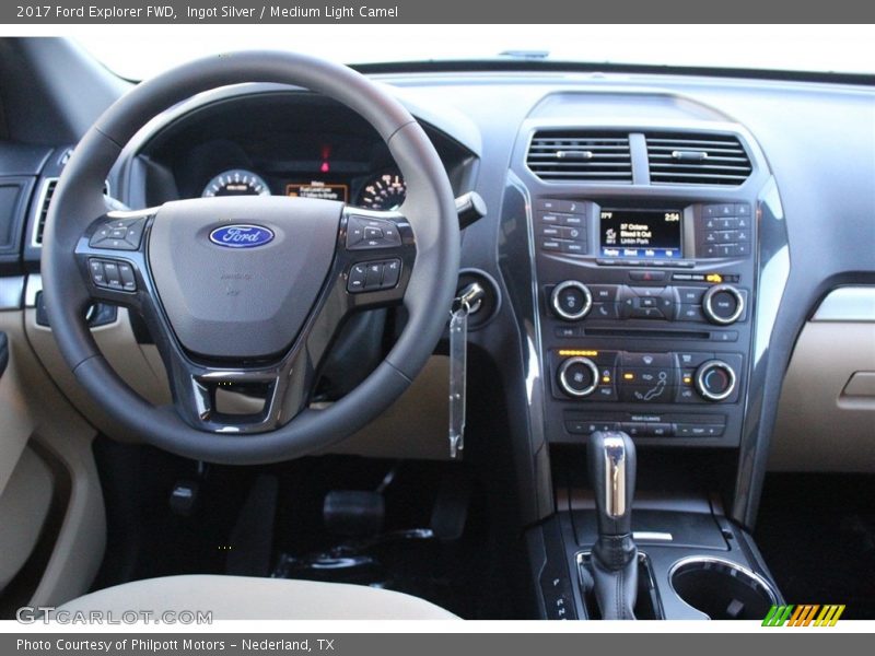 Ingot Silver / Medium Light Camel 2017 Ford Explorer FWD