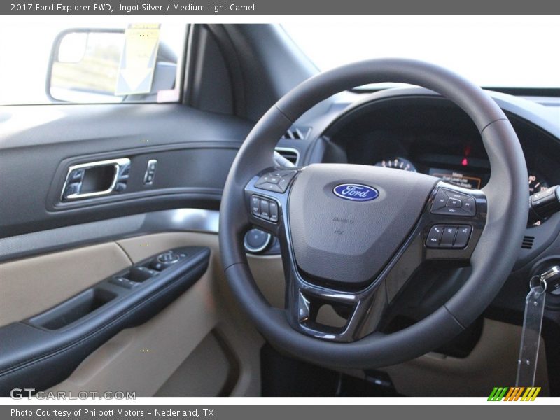 Ingot Silver / Medium Light Camel 2017 Ford Explorer FWD