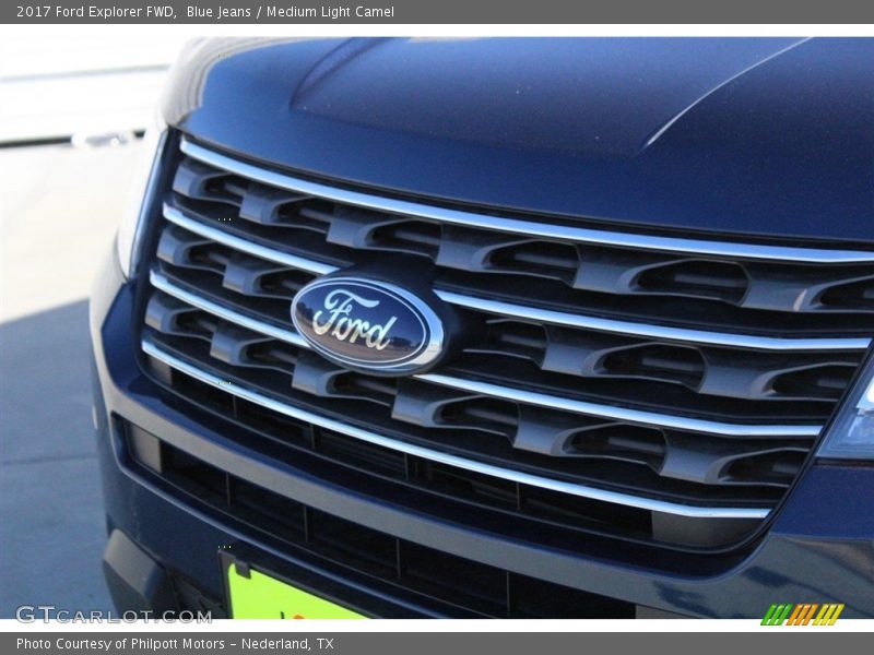 Blue Jeans / Medium Light Camel 2017 Ford Explorer FWD