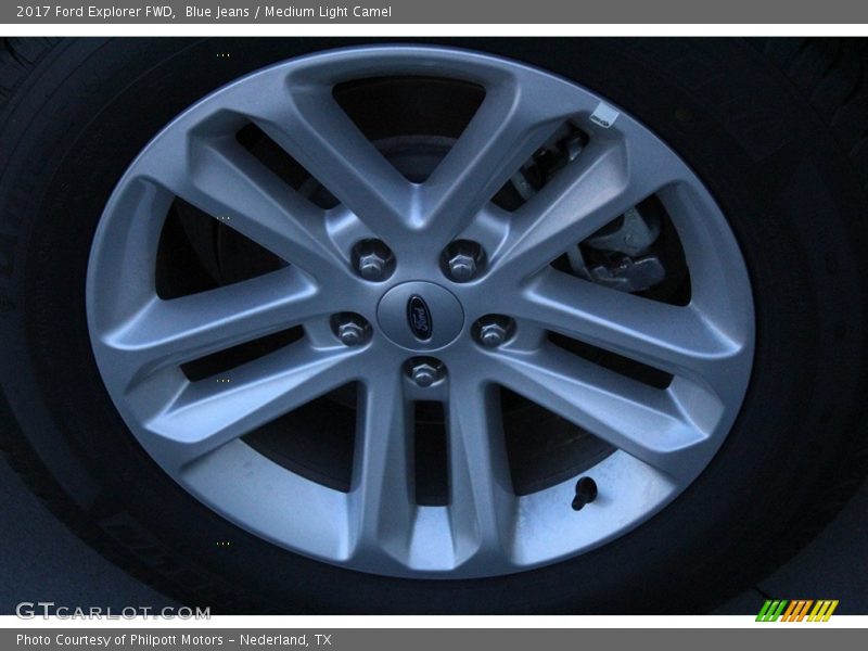 Blue Jeans / Medium Light Camel 2017 Ford Explorer FWD