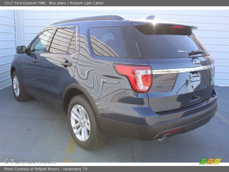 Blue Jeans / Medium Light Camel 2017 Ford Explorer FWD