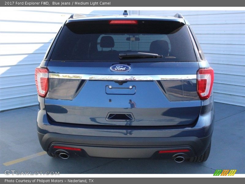 Blue Jeans / Medium Light Camel 2017 Ford Explorer FWD