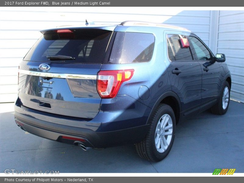 Blue Jeans / Medium Light Camel 2017 Ford Explorer FWD