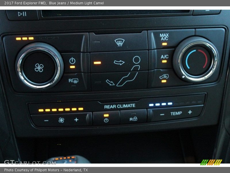 Blue Jeans / Medium Light Camel 2017 Ford Explorer FWD