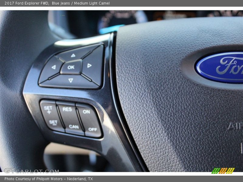 Blue Jeans / Medium Light Camel 2017 Ford Explorer FWD