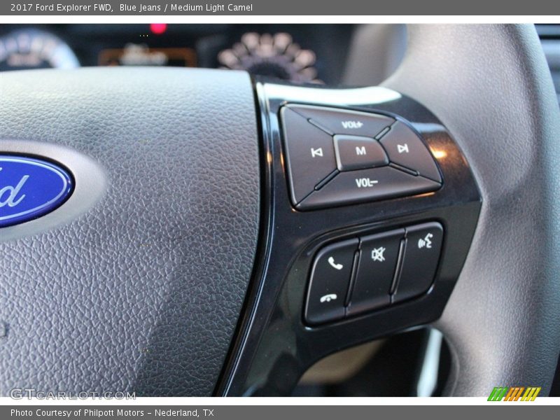 Blue Jeans / Medium Light Camel 2017 Ford Explorer FWD