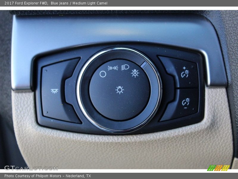 Blue Jeans / Medium Light Camel 2017 Ford Explorer FWD