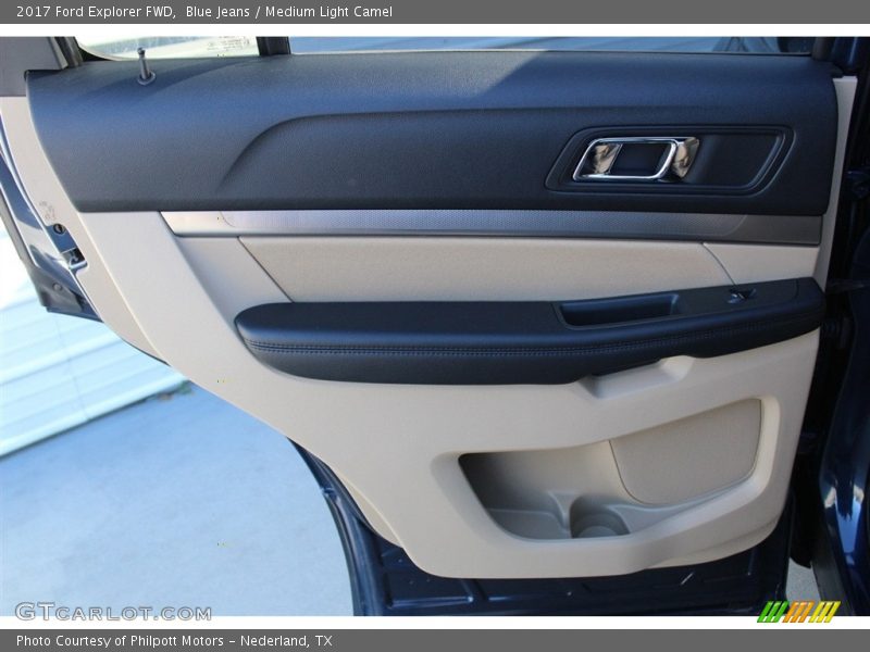 Blue Jeans / Medium Light Camel 2017 Ford Explorer FWD