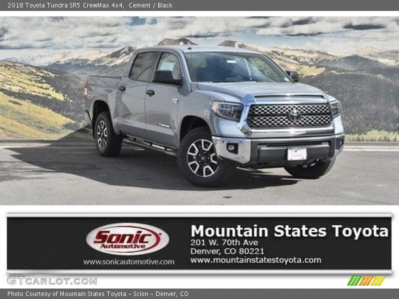 Cement / Black 2018 Toyota Tundra SR5 CrewMax 4x4