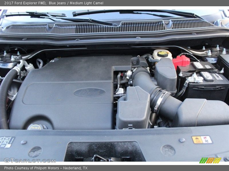 Blue Jeans / Medium Light Camel 2017 Ford Explorer FWD