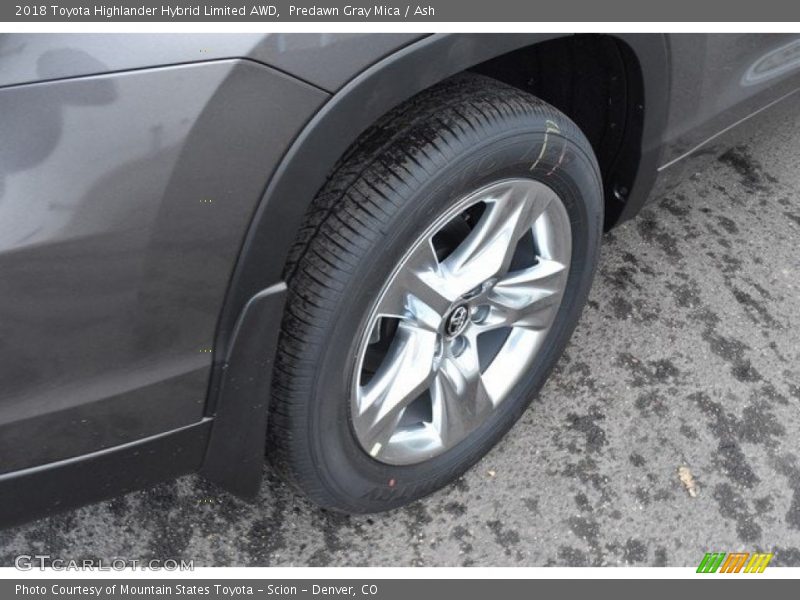 Predawn Gray Mica / Ash 2018 Toyota Highlander Hybrid Limited AWD