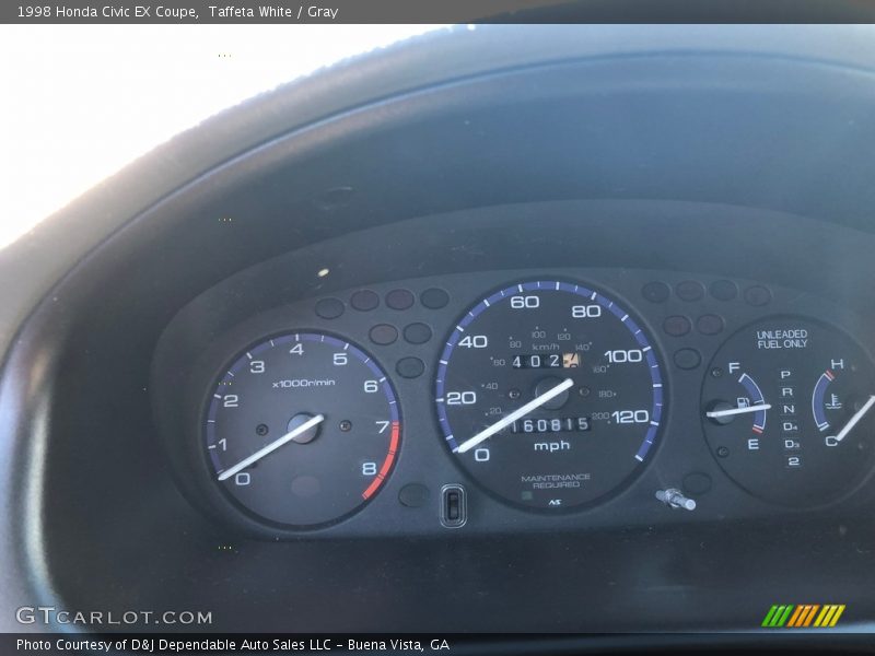 Taffeta White / Gray 1998 Honda Civic EX Coupe