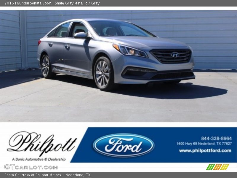 Shale Gray Metallic / Gray 2016 Hyundai Sonata Sport