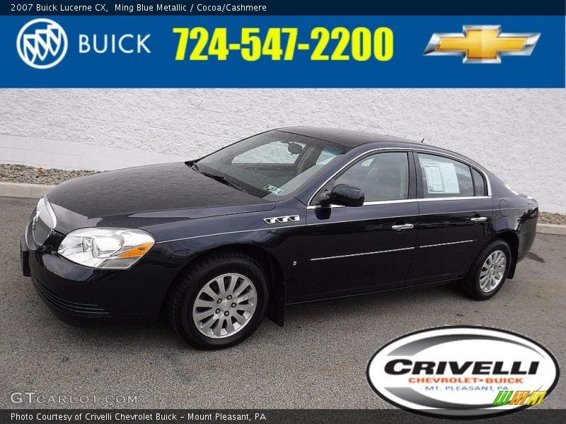 Ming Blue Metallic / Cocoa/Cashmere 2007 Buick Lucerne CX