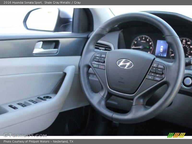 Shale Gray Metallic / Gray 2016 Hyundai Sonata Sport