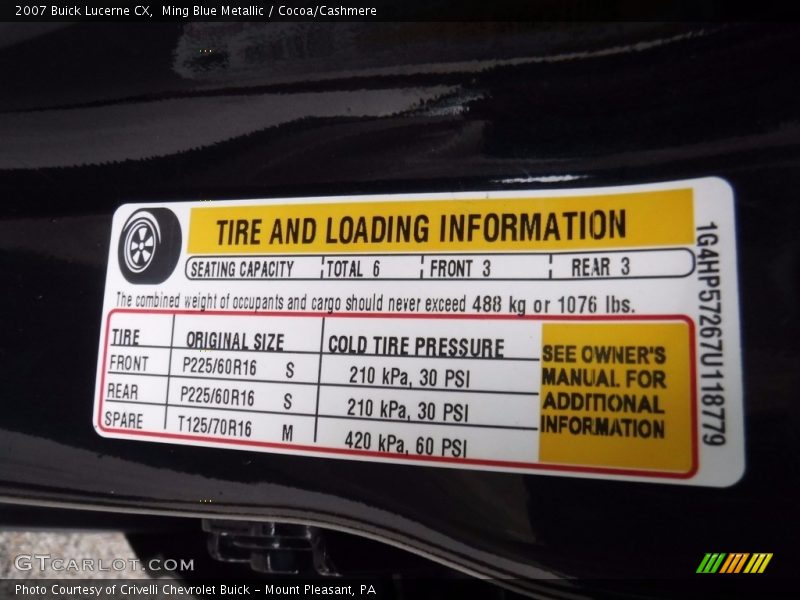 Ming Blue Metallic / Cocoa/Cashmere 2007 Buick Lucerne CX
