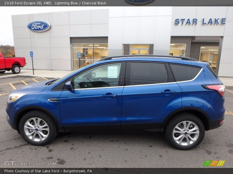 Lightning Blue / Charcoal Black 2018 Ford Escape SEL 4WD