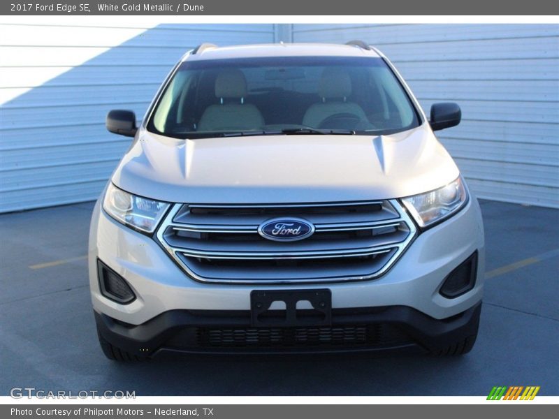 White Gold Metallic / Dune 2017 Ford Edge SE