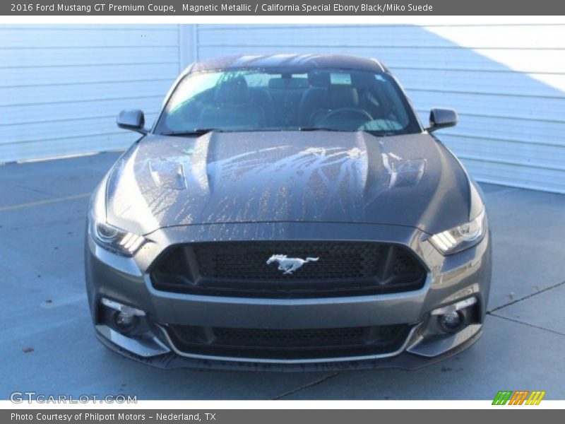 Magnetic Metallic / California Special Ebony Black/Miko Suede 2016 Ford Mustang GT Premium Coupe