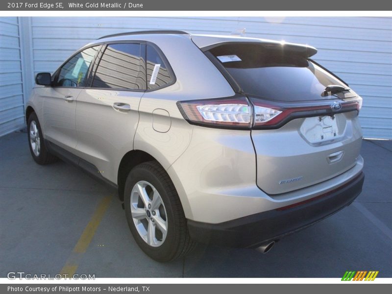 White Gold Metallic / Dune 2017 Ford Edge SE