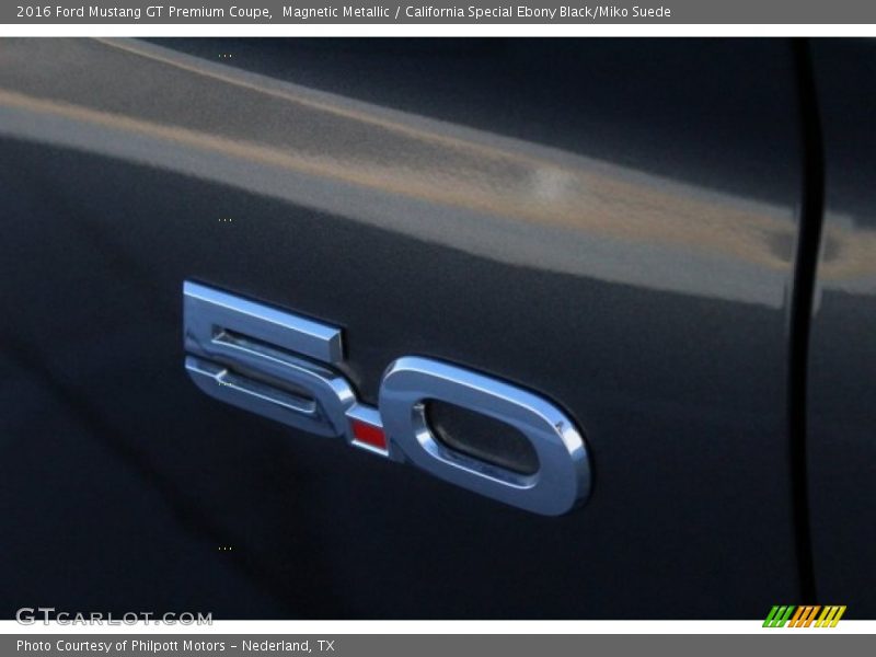 Magnetic Metallic / California Special Ebony Black/Miko Suede 2016 Ford Mustang GT Premium Coupe