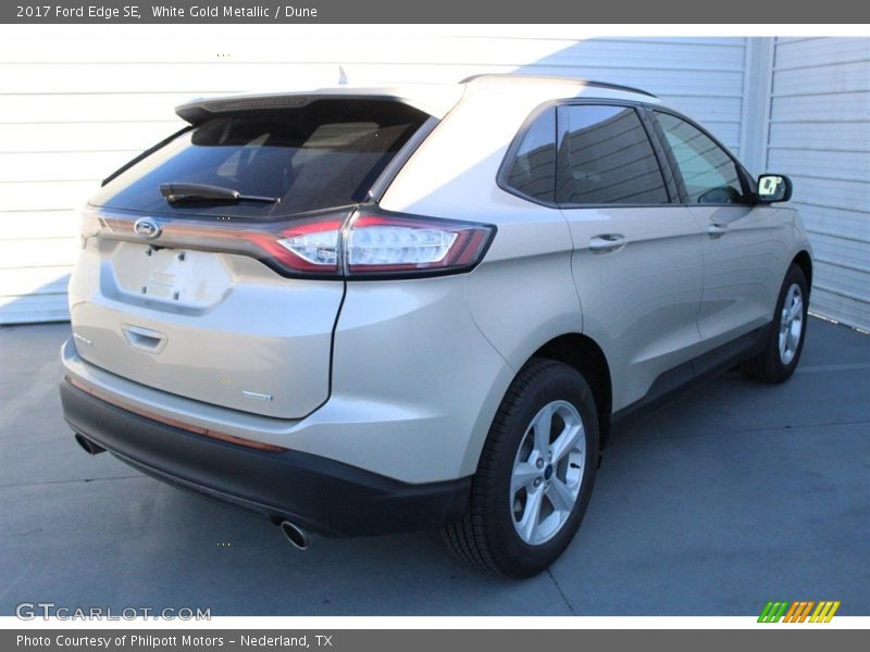 White Gold Metallic / Dune 2017 Ford Edge SE