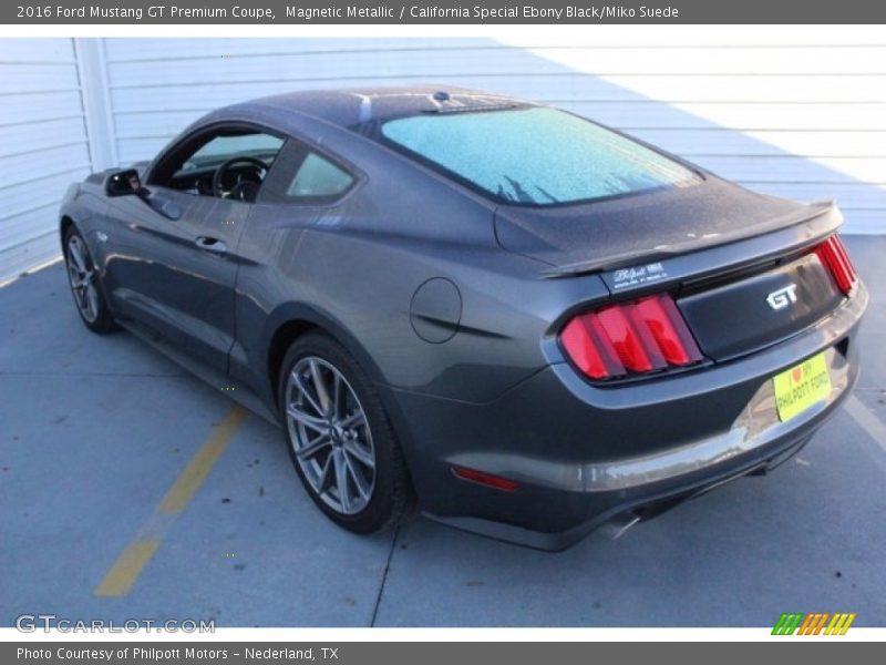 Magnetic Metallic / California Special Ebony Black/Miko Suede 2016 Ford Mustang GT Premium Coupe