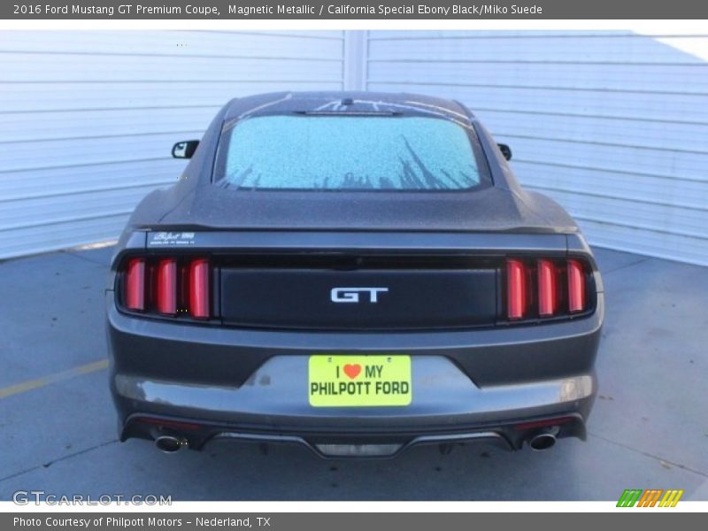 Magnetic Metallic / California Special Ebony Black/Miko Suede 2016 Ford Mustang GT Premium Coupe