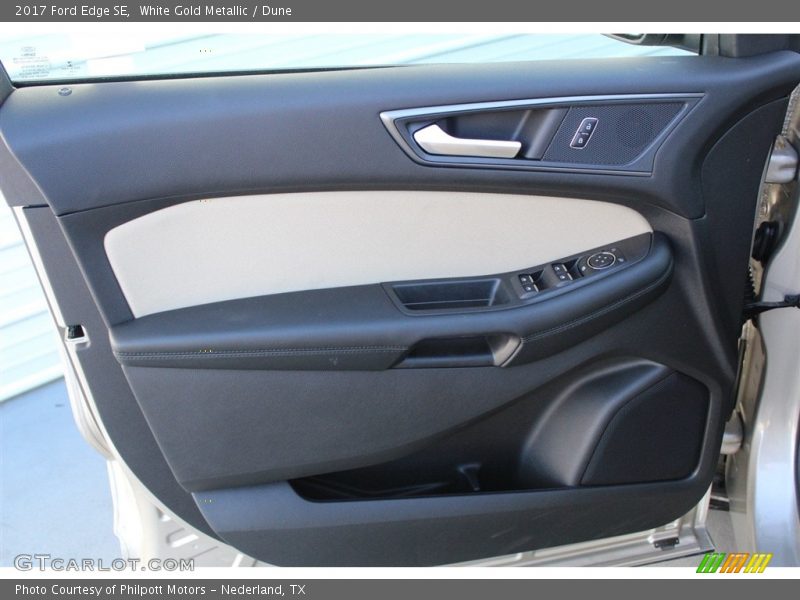 White Gold Metallic / Dune 2017 Ford Edge SE