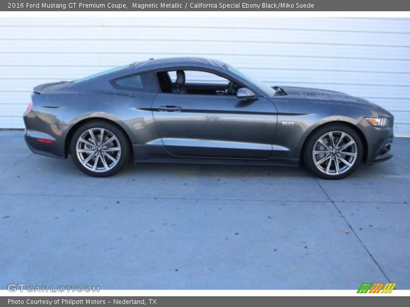 Magnetic Metallic / California Special Ebony Black/Miko Suede 2016 Ford Mustang GT Premium Coupe