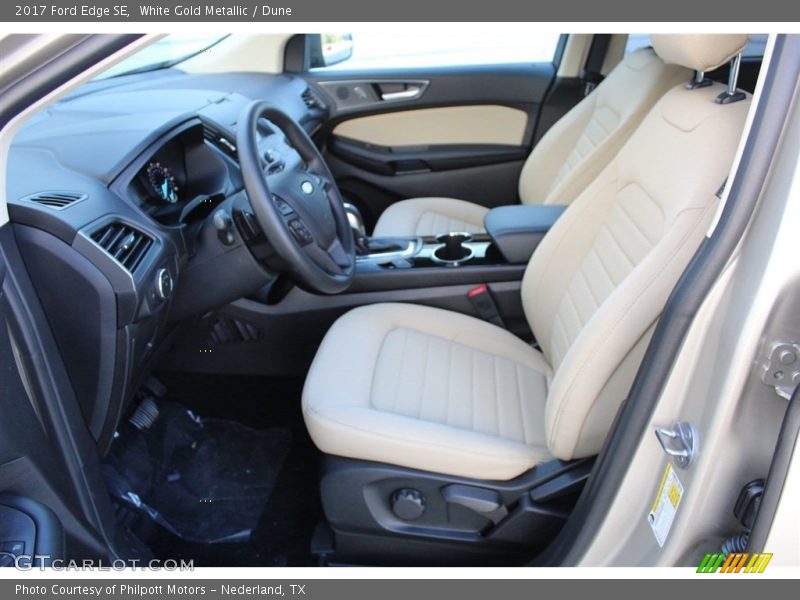 White Gold Metallic / Dune 2017 Ford Edge SE