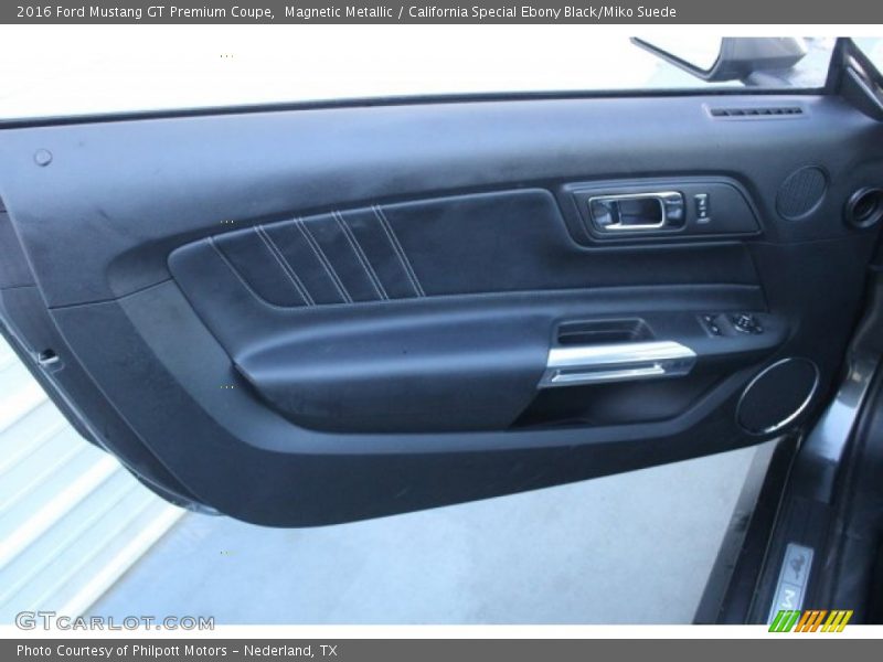 Magnetic Metallic / California Special Ebony Black/Miko Suede 2016 Ford Mustang GT Premium Coupe