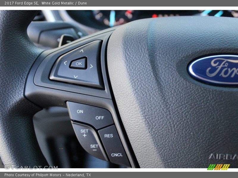 White Gold Metallic / Dune 2017 Ford Edge SE