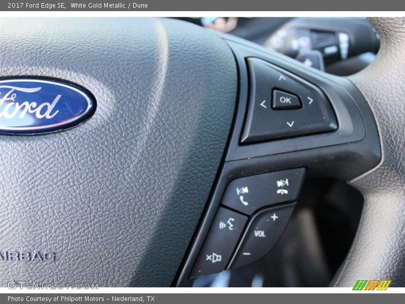 White Gold Metallic / Dune 2017 Ford Edge SE