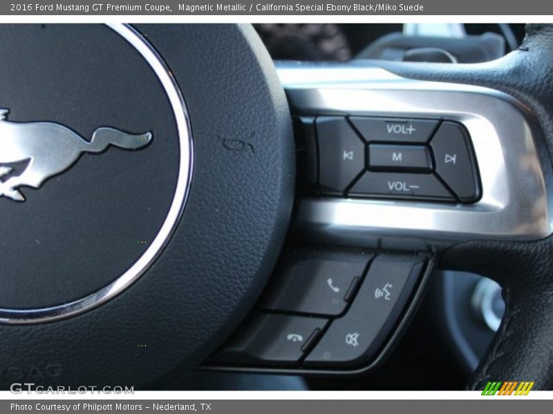 Magnetic Metallic / California Special Ebony Black/Miko Suede 2016 Ford Mustang GT Premium Coupe