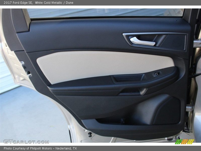 White Gold Metallic / Dune 2017 Ford Edge SE