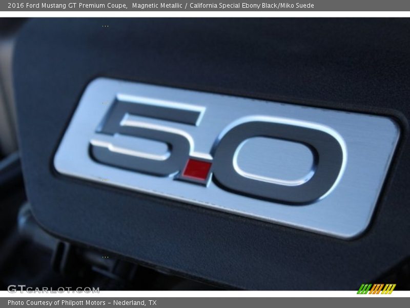 Magnetic Metallic / California Special Ebony Black/Miko Suede 2016 Ford Mustang GT Premium Coupe