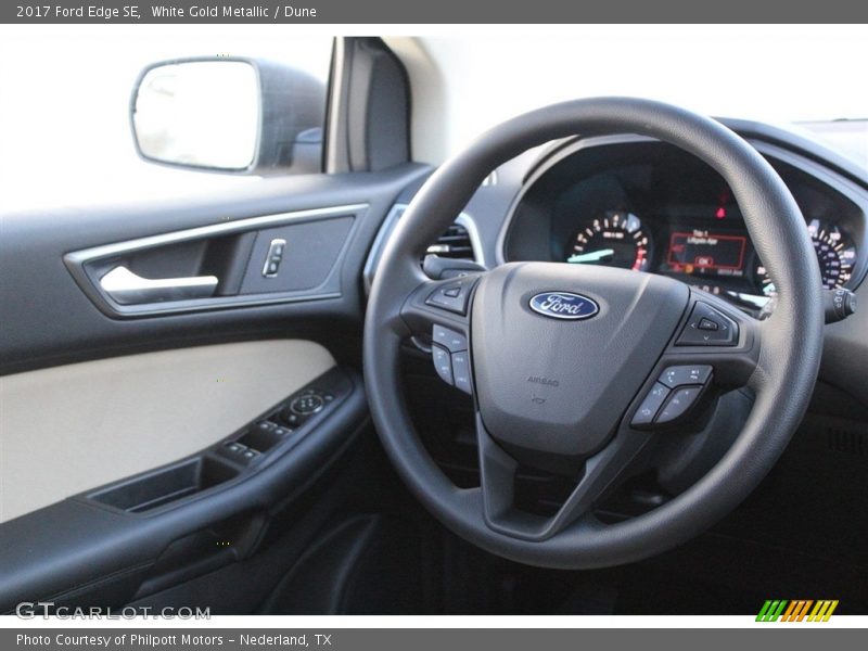 White Gold Metallic / Dune 2017 Ford Edge SE