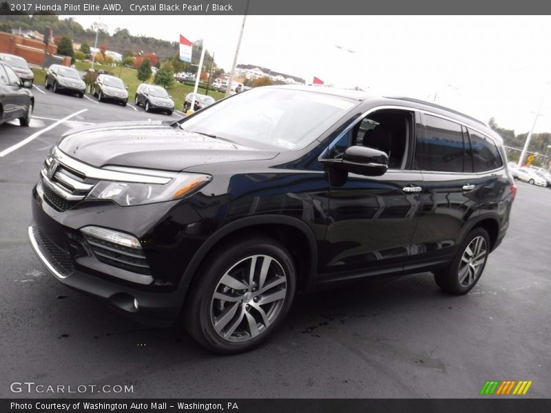 Crystal Black Pearl / Black 2017 Honda Pilot Elite AWD