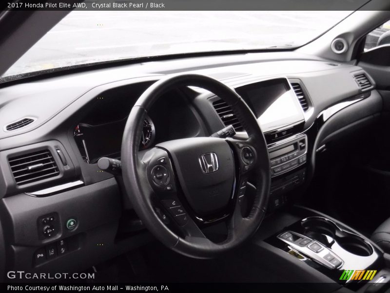 Crystal Black Pearl / Black 2017 Honda Pilot Elite AWD