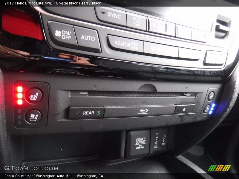 Crystal Black Pearl / Black 2017 Honda Pilot Elite AWD