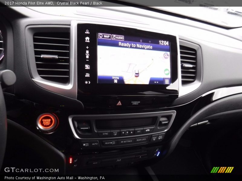 Crystal Black Pearl / Black 2017 Honda Pilot Elite AWD