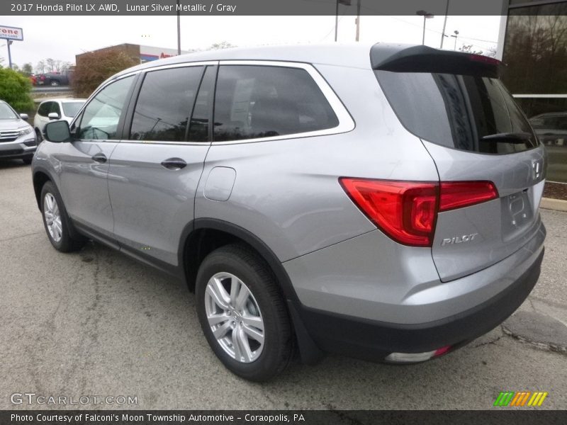 Lunar Silver Metallic / Gray 2017 Honda Pilot LX AWD